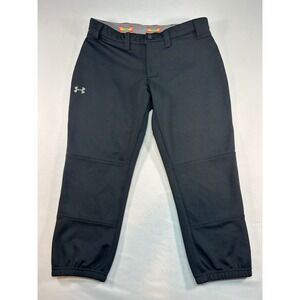 Under Armour Womens‎ Black Softball Pants Size Small 1242352 Athletic Crop